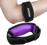 AVIDDA Tennis Elbow Support Strap, Adjustable Elbow Brace with Compression Pad for Tennis Elbow, Golfers Elbow, Pain Relief, Men, Women Purple 1 Pack