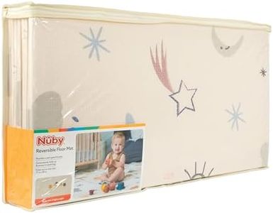 Nuby Tappeto Gioco Reversibile per Bebè | Tappeto Leggero e Pieghevole per Giocare sul Pavimento | Facile da Riporre e per i Viaggi | Stelle e Cielo