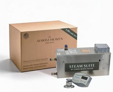 Almost Heaven Steam Suite Shower Steamer, Steam Generator Set with Controller and Steam Head (Polished Chrome)