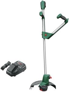 Bosch 18V Cordless Lawn Grass Line Trimmer Whipper Snipper with 1 x 2.5ah Battery & Fast Charger, 26cm, Ergonomic V Handle (UniversalGrassCut 18). Made in Europe