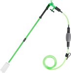 AQQA Aquarium Siphon Gravel Cleaner, 3 in 1 Fish Tank Syphon Pump Kit with Extendable Length and Fixed On Fish Tank, Manual Water Change and Sand Washing (AQ113-M)