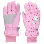 TRIWONDER Kids Winter Gloves Waterproof Ski Snow Gloves for Cold Weather Girls Snowboarding Skiing Sport Warm Mittens (Pink, L (9-13 years old))