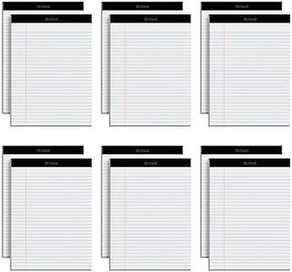 Oxford 8.5 x 11 Legal Pads, 12 Pack, Wide Ruled, White Paper, 50 Sheets Per Writing Pad, Made in the USA (74030)