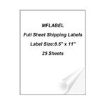 MFLABEL 200 Half Sheet Laser/Ink Jet Shipping Labels USPS Mailing Labels