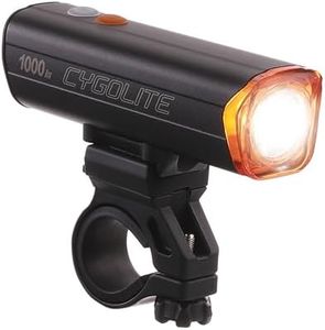 Cygolite Velocity Endurance 1,000 Lumen Bicycle Light– Anodized Aluminum Alloy- High Run Time–9 Modes– Fine Tunable Brightness-Compact IP67 Waterproof– Hard Mount– USB-C Charge–Road, Mountain, Commute