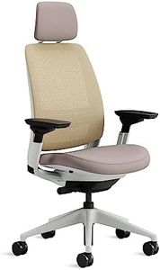 Steelcase Series 2, chaise de bureau ergonomique avec soutien lombaire LiveBack, accotoirs 4D et têtière réglable Marron beige