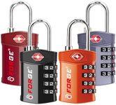 Forge 4-Digit Combination Lock, TSA Approved Locks for Luggage, Travel, Gym, School, Suitcase, Backpack, Pelican case, Easy Read dials, zinc Alloy Body.