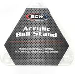 BCW Deluxe Acrylic Ball Stand - Holds Footballs, Basketballs, Volleyballs or Soccer Balls - Display Stand or Holder