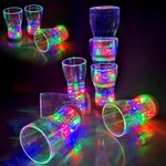 12 Pack Light up Cup,LED Light Up Toys Glow in The Dark Party Favor Supplies for Kids New Years Eve Party Supplies Party Toy Thanksgiving Holiday Birthday Gift Party Pack Replaceable Battery