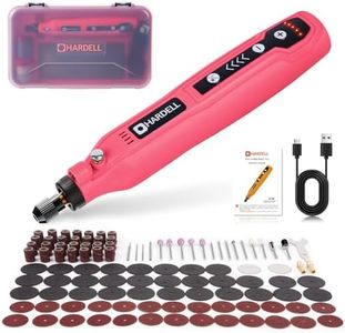 HARDELL Mini Cordless Rotary Tool 3.7V, 5-Speed Power Rotary Tool Kit with 129 Accessories, Multi-Purpose Rotary Tool for Engraving, Sanding, Polishing, Drilling, Grinding, DIY Crafts