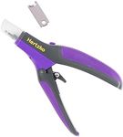 Hertzko Dog Nail Clippers with LED Light for Large & Medium Dogs - Violet Cat Nail Clipper with Replacement Blade & Nail File, Purple Nail Clippers for Dogs, Grooming Paw Pads, Circular Blade