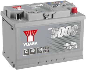 Yuasa YBX5096 12V 80Ah 740CCA Silver High Performance Sealed Maintenance Free Car Battery