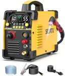 SILATU 55Amps Plasma Cutter, Large LED Display, Non-Touch Pilot Arc, Air Sensor Technology, 110/220V Dual Voltage IGBT Inverter Plasma Cutter Machine, 1/2'' Clean Cutting Thickness for Beginners DIY