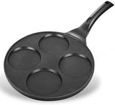 KRETAELY Pancake Pan 4 Cups Pancake Maker Nonstick Pancake Griddle with PFOA Free Coating 10.5 Inch Mini Pancake Pan