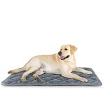 Dog Crate Bed Mat Washable Dog Crate Mattress Large Dog Bed Mat Pet Cushion 36inch Cat Bed for Indoor Cats Dog Bed with Anti-Slip Bottom Grey Flat Dog Cage Mattress for Medium Large Dogs 91x58cm XL