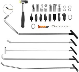 LadyRosian Dent Repair Rods Tools 27PCS Paintless Dent Repair Kits with Stainless Steel Taper Head Tools for Car Auto Body Dents Hail Damage Removal
