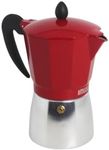 IMUSA USA B120-42T Aluminum Stovetop Coffeemaker, Espresso Machine, 3-Cup, Red