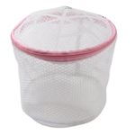 uxcell Bathroom Woman Lingerie Bra Plastic Frame Meshy Laundry Basket White