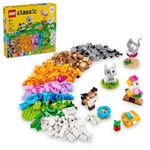 LEGO Classic Creative Pets, Building Brick Animals Toy, Kids Build a Dog, Cat, Rabbit, Hamster and Bird, Gift for Animal-Loving Boys and Girls Aged 5 and Up, Great Build Together Toy, 11034