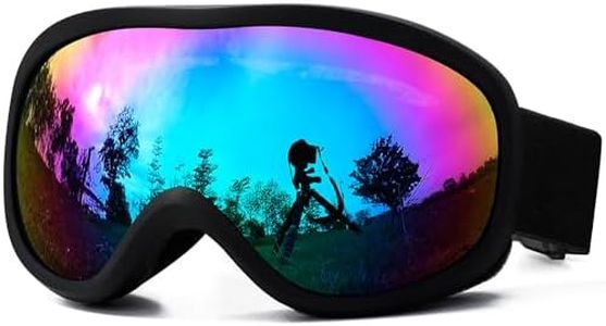 AVV OTG Ski Goggles for Men Women With Anti-Fog Dual Layer lens, UV400 Snow Goggle for Snowboarding Snowmobiling Skating