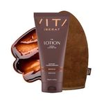 VITA LIBERATA Tinted Tan Lotion Dark 200ml & Mitt Bundle, Hydrating Tanning Lotion, Designed for Face & Body Use, Tinted, Sun-Kissed & Lasting Tan, Streak Free Blend