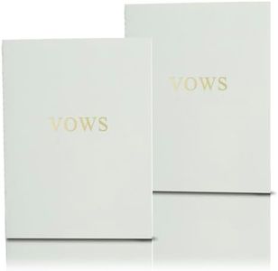 Awakened Creations Wedding Vow Books - 2x Vow Notebooks - 5.5"x 4.25" Pocket Sized Minimalist Vow Renewal Book with Gold Lettering Cover - Wedding Gift with Keepsake Box