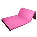 PRISP Folding Gymnastics Mat 240 cm, Tumble & Exercise Gym Mat for Home, 240cm (8ft) Long x 120cm (4ft) Large x 5cm (2in) Thick - Tapis de Gymnastique