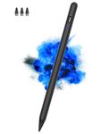 Stylus Pens for Touch Screens with Magnetic Design, Luntak Rechargeable Universal iPad Pencil, Active Digital Pen for Android iPad/Pro/Air/Mini/iPhone/Samsung/iOS and Other Tablet Smartphone - Black