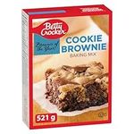 BETTY CROCKER Cookie Chocolate Fudge Brownies Mix, Premium Brownies, Baking Mix, Our Premium Brownie, 521 Grams Package of Brownies Mix, Tastes Like Homemade, Easy To Bake