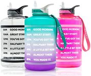 Water Bottle - ChillXX 2L Water Bottle (Turquoise-Purple 2200mL) - Drink Bottle - Motivational Water Bottle with Time Markings - 2 Litre Water Bottle with Straw - Sports Water Bottles & Accessories