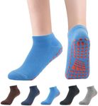 Non Slip Yoga Socks Grip for Kids,5 Pairs Unisex Pilates Socks for Martial Arts Fitness Dance Barre Anti-Slip/Non-Slip （Medium）