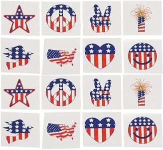 Patriotic Tattoos (6dz) for Fourth of July - 72 Pieces