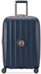 DELSEY Paris St. Tropez Hardside Expandable Luggage with Spinner Wheels, Navy, Checked-Medium 24 Inch