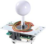 SANWA JLF-TP-8YT Original Joystick - for Arcade Game 4 & 8 Way Adjustable, Compatible with Catz Mad SF4 Tournament Joystick (White Ball Top)