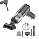 Mini Car Vacuum Cleaner,3 in 1 Cordless Handheld Vacuum,120W Low Noise with One Touch Opening and Closing Function Rechargeable Air Blower & Hand Pump Small for Car,Office&Home,Keyboard Cleaning