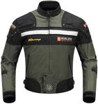 BORLENI Men's Motorcycle Jacket wit