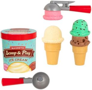 Magnetic Scoop and Play Ice Cream Toy Set, 8 Pieces