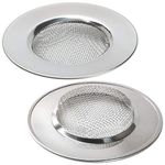 2 PCs 7.5 X 1.8 CM Bathroom Shower Hair Sewer Plug Cleaner Wash basin Metal Hairs Trap Catch Hole Bathtub Drain Catcher Bath Strainer Mesh Long Hair Filter