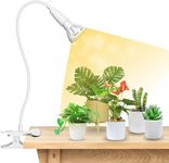 SANSI LED Grow Lights for Indoor Plants, 150W Full Spectrum Clip-on Gooseneck Grow Light with Ceramic Tech.,10W Power Plant Light with Optical Lens for High PPFD, Lifetime Free Bulbs Replacement White