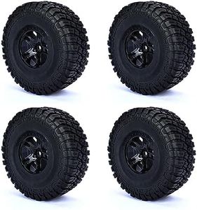 RCAWD Already Glued RC Wheel and Tires fit 12mm Hex Hub for 1/10 Series RC Truck Car Slash 2WD 4X4 4WD Baja Rey Series