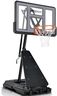 AWII SPORT Basketball Hoop Outdoor 48Inch Impact Backboard, 5.3-10FT Height Adjustable Basketball Hoop Goal System with Portable Wheels for Adults (Black, 48inch Backboard)