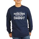 CafePress BEST HUSBANDS GET PROMOTED to DADDY Long Sleeve T Unisex Cotton Long Sleeve T-Shirt Navy