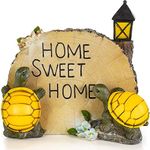 VP Home Turtles Home Sweet Home Solar Powered LED Outdoor Decor Garden Light, Great Addition for Your Garden, Solar Powered Light for Outside Patio Lawn Yard