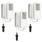DAYTECH Freezer Thermometer Alarm WiFi Smart Temperature Monitor Sensor for Refrigerator Pool Tub with Remote APP Alerts, No Hub Required, 3PCS
