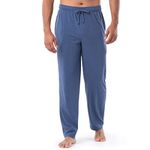 Fruit of the Loom Men's Extended Sizes Jersey Knit Sleep Pant (1 & 2 Packs), Navy Heather, Large