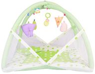 Kwitchy New Born Baby Bedding Set Play Gym Mattress with Mosquito Net (0-6 Months) Green