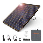 FlexSolar 60W Portable Solar Panel, Foldable Solar Charger with Stand, USB 3.0 USB-C (PD 60W), DC/Anderson, IP67 Waterproof for Outdoor Camping Phones Laptops Solar Generators and Power Stations