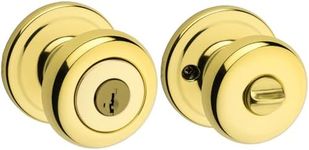 Kwikset Juno Entry Knob Featuring SmartKey in Polished Brass