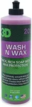 3D Wash N Wax Car Wash Soap - pH Balanced, Easy Rinse, Scratch Free Soap with Wax Protection - 16oz.