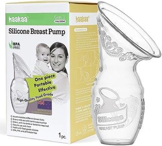 haakaa Silicone Manual Breast Pump, Food Grade Silicone, Adjustable Suction, Lightweight & Portable Manual Breastfeeding Pump, 4oz/100ml